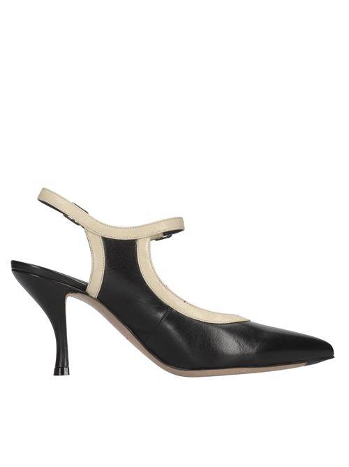 Décolleté slingback in pelle DRIES VAN NOTEN | WS27/190/H80 QU100NERO-BEIGE